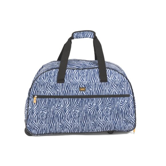 LUCAS Multi 22in Zebra Printed Rolling Duffle - Picture 1 of 2